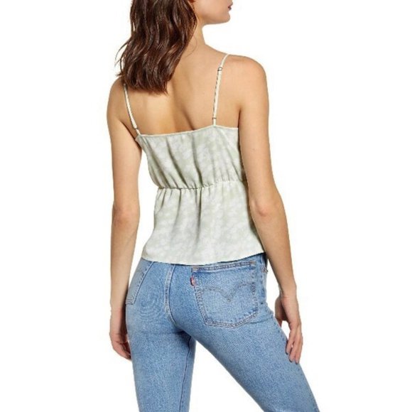 Leith Green Floral Print Wrap Camisole 2X - Picture 4 of 7
